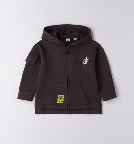 Felpa bambino con zip  GRIGIO