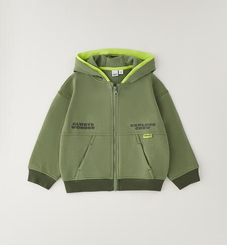 Children's full-zip sweatshirt GREEN