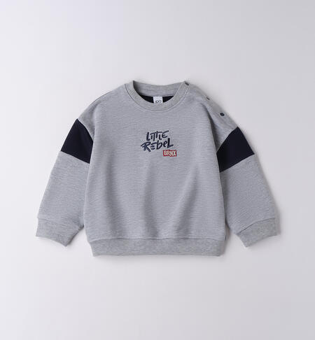 Felpa bambino girocollo  GRIGIO