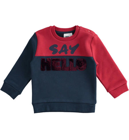 Sweatshirt in brushed fabric for boys from 9 months to 8 years iDO NAVY-3885