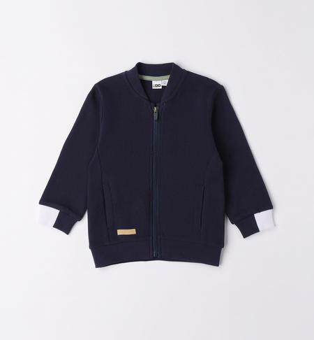 iDO waffle sweatshirt for boys from 9 months to 8 years NAVY-3854