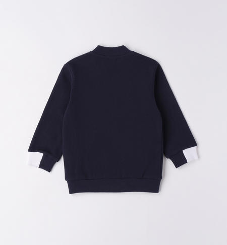 iDO waffle sweatshirt for boys from 9 months to 8 years NAVY-3854