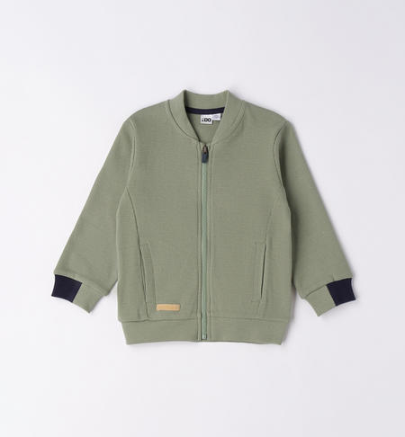 iDO waffle sweatshirt for boys from 9 months to 8 years VERDE SALVIA-4715