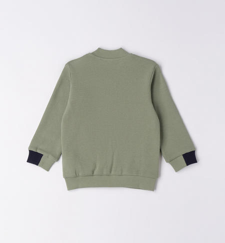 iDO waffle sweatshirt for boys from 9 months to 8 years VERDE SALVIA-4715