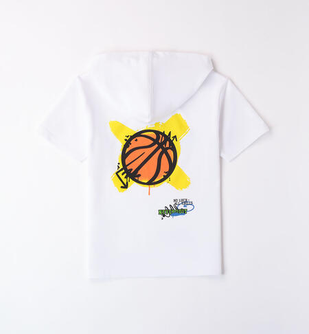 Boys' basketball sweatshirt BIANCO-0113