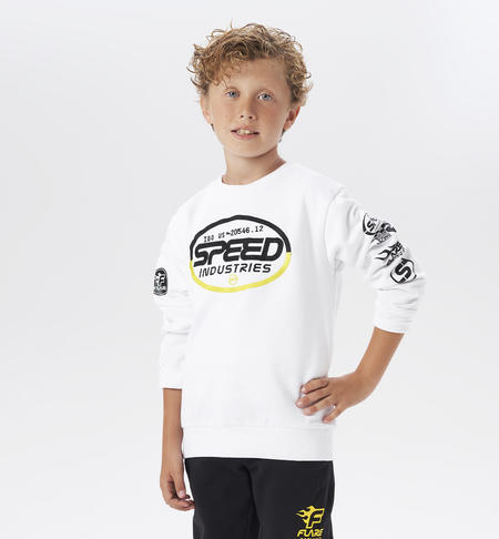 Boy's white sweatshirt WHITE