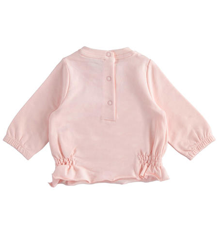 Baby girl sweatshirt with elastic from 1 to 24 months iDO ROSA-2715