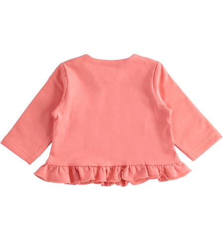 Baby girl sweatshirt with ruffles from 1 to 24 months iDO ROSA-2337