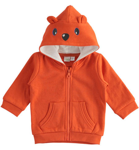 Felpa bimbo con zip - da 1 a 24 mesi iDO  ARANCIO-1828