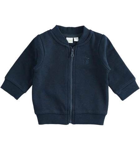 Boy sweatshirt with zip from 1 to 24 months iDO NAVY-3885