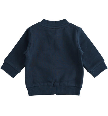 Boy sweatshirt with zip from 1 to 24 months iDO NAVY-3885