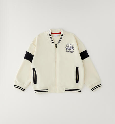 Felpa college bambino ECRU-0123