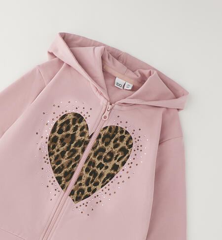 Felpa con cappuccio bambina ROSA-3031