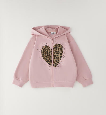 Felpa con cappuccio bambina ROSA-3031