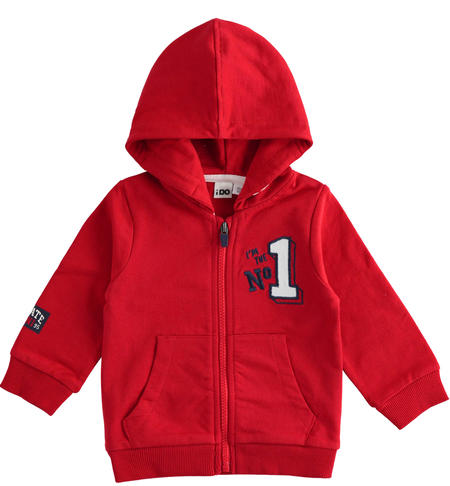 Hooded sweatshirt for boys from 9 months to 8 years iDO ROSSO-2253