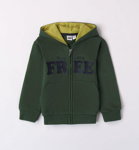 iDO hoodie for boys aged 9 months to 8 years VERDE-4727