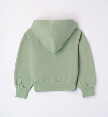 iDO hoodie for girls from 8 to 16 years VERDE SALVIA-4714