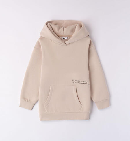 iDO hooded sweatshirt for girls from 8 to 16 years BEIGE-0434