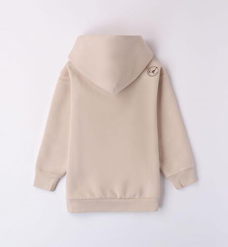 iDO hooded sweatshirt for girls from 8 to 16 years BEIGE-0434