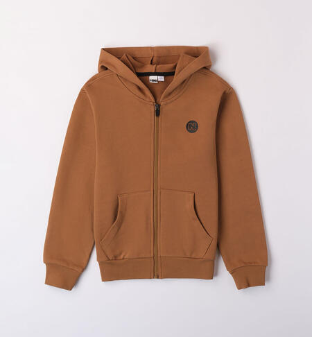 iDO hoodie for boys from 8 to 16 years DARK BEIGE-0818