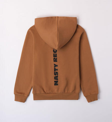 iDO hoodie for boys from 8 to 16 years DARK BEIGE-0818