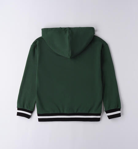 Felpa con cappuccio ragazzo GREEN-4743
