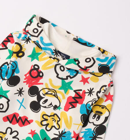 Felpa con cappuccio Topolino Disney per bambino da 3 a 8 anni iDO BIANCO-MULTICOLOR-6ADC