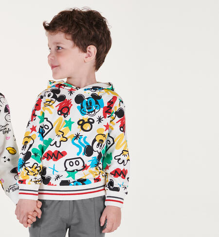 iDO Disney Mickey Mouse hoodie for boys from 3 to 8 years BIANCO-MULTICOLOR-6ADC