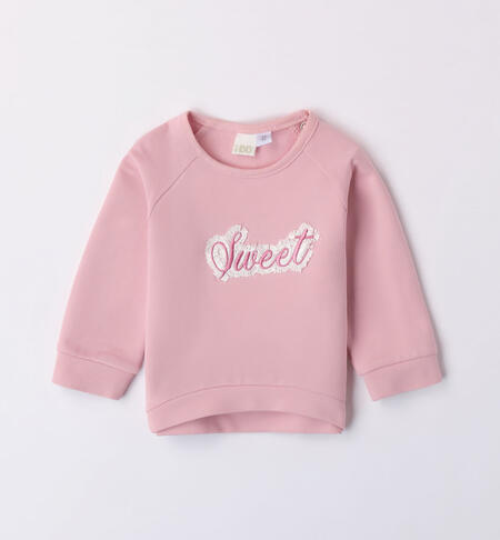 iDO sweatshirt with embroidery for girls from 1 to 24 months MAUVE-2783