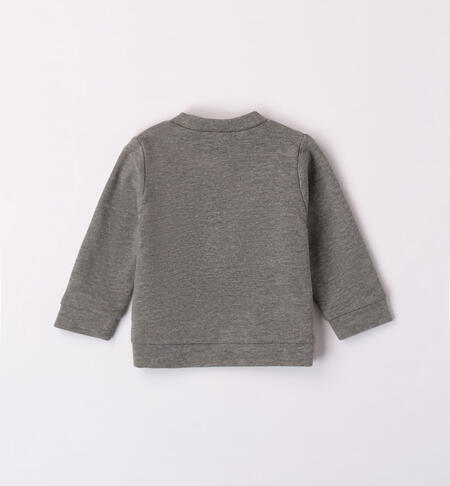 iDO sweatshirt with ruffles for girls from 1 to 24 months GRIGIO MELANGE-8993