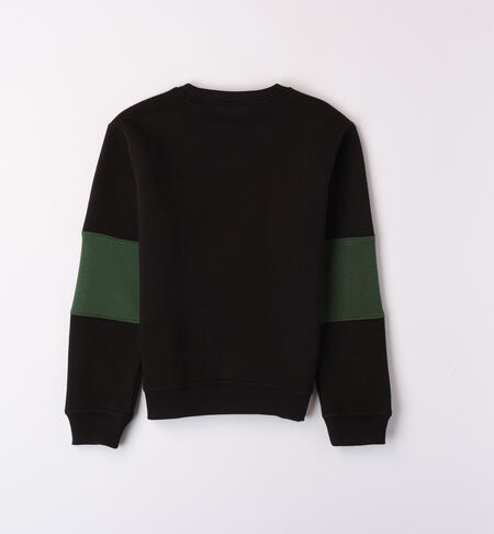 iDO sweatshirt with small pocket for boys aged 8 to 16 years NERO-0658