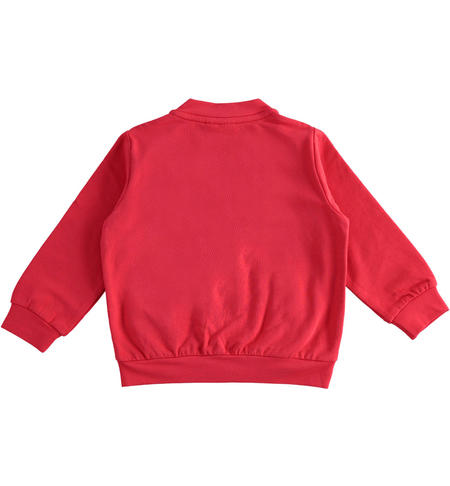 Sweatshirt with zip for girls from 9 months to 8 years iDO ROSSO-2354