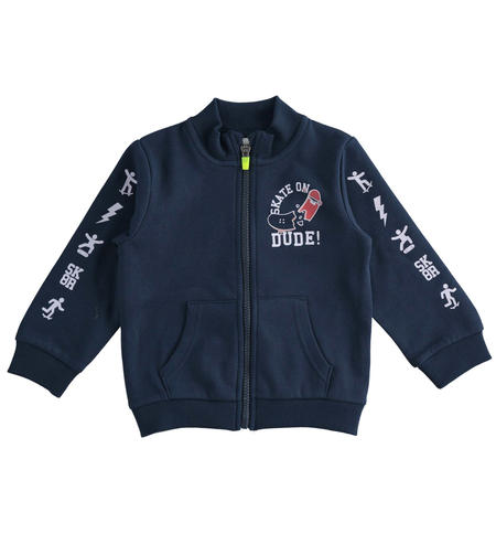 Sweatshirt with zip for boys from 9 months to 8 years iDO NAVY-3885