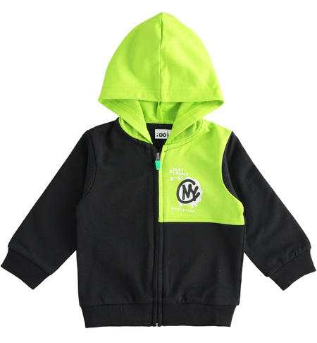 Sweatshirt with zip for boys from 9 months to 8 years iDO NERO-0658