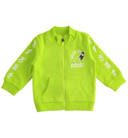 Felpa con zip bambino - da 9 mesi a 8 anni iDO VERDE-5132