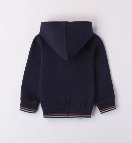 iDO 100% cotton zip-up sweatshirt for boys aged 9 months to 8 years NAVY-3885
