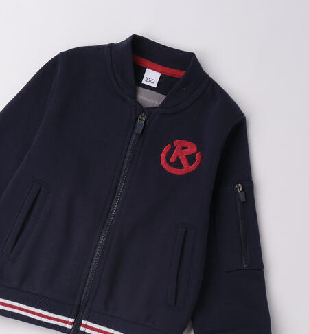Felpa con zip bambino NAVY-3885
