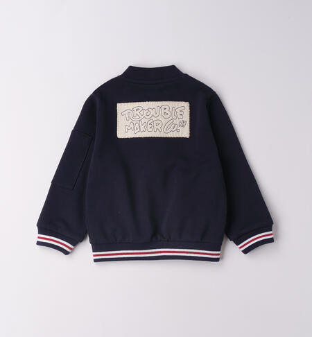 Felpa con zip bambino NAVY-3885