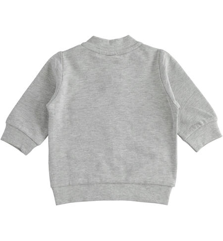 Sweatshirt with zip for boys from 1 to 24 months iDO GRIGIO MELANGE-8992