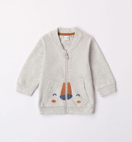 iDO cotton sweatshirt for boys from 1 to 24 months GRIGIO MELANGE-8948