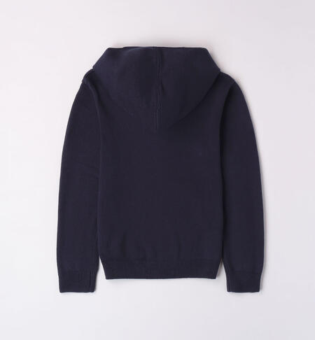 iDO zipped hoodie for boys from 8 to 16 years NAVY-3885