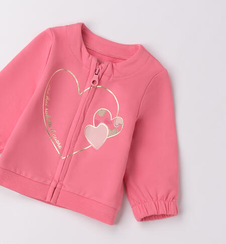 Felpa con zip neonata CORALLO-2322