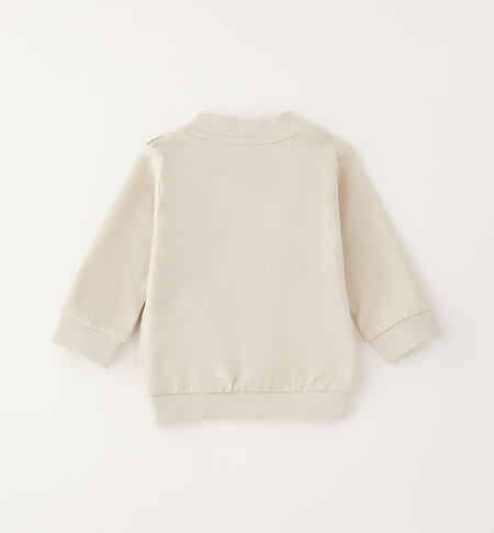 Felpa con zip neonato BEIGE-0172