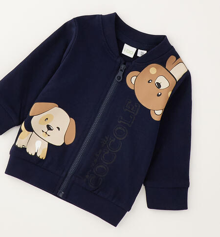 Felpa con zip neonato NAVY-3885