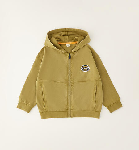 Zip-up hoodie for children BEIGE-0754