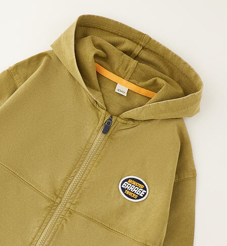 Zip-up hoodie for children BEIGE-0754
