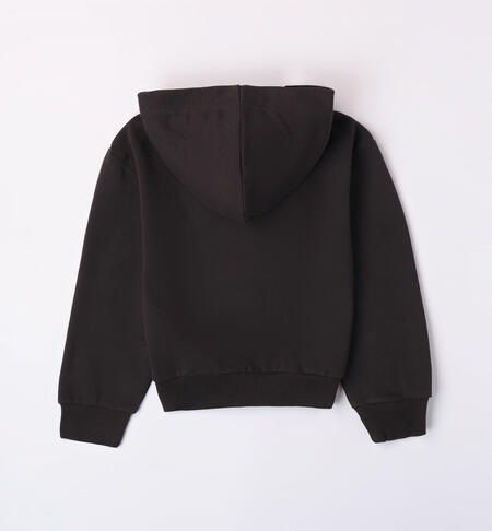 iDO zipped sweatshirt for girls from 8 to 16 years NERO-0658