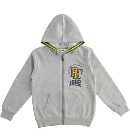 Felpa con zip ragazzo - da 8 a 16 anni iDO GRIGIO MELANGE-8840