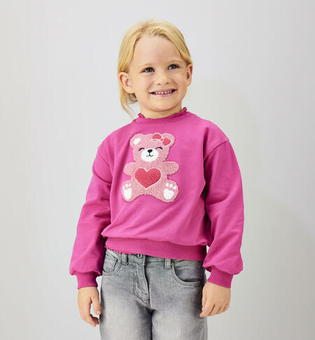 Felpa da bambina FUCSIA