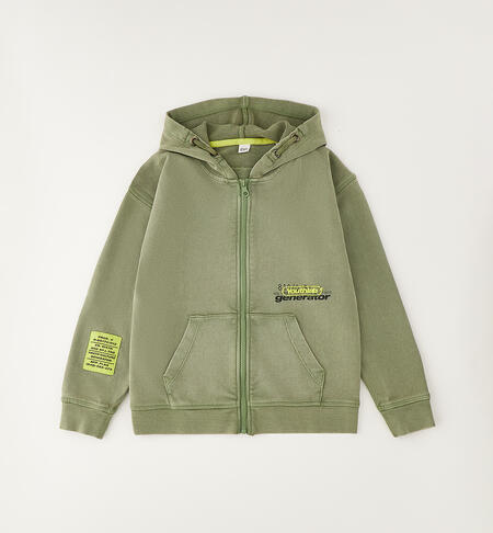 Boys' hooded sweatshirt GREEN